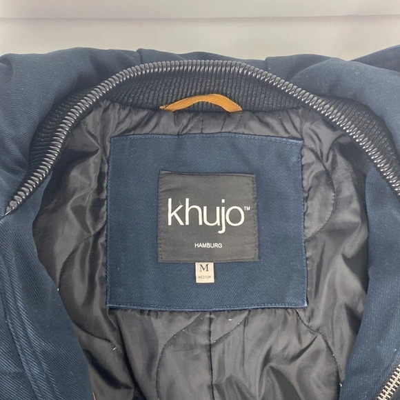 Shabby chic Khujo vintage zip  up moto military field jacket size large - Picture 9 of 17